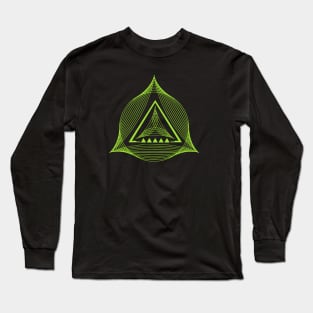 Triangle Green Pattern Long Sleeve T-Shirt